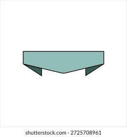 Ícone de gráfico vetorial para faixa dobrada