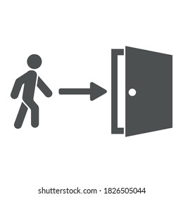 Vektorgrafiken .
Symbol einer Person, die in die Tür kommt.