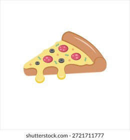 Icono de gráficos de Vector para rebanada de pizza