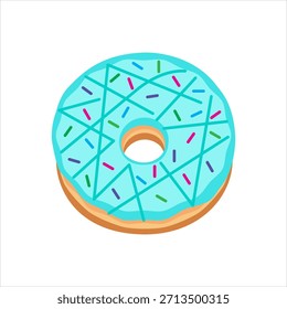 Icono gráfico de Vector para donut espolvoreado