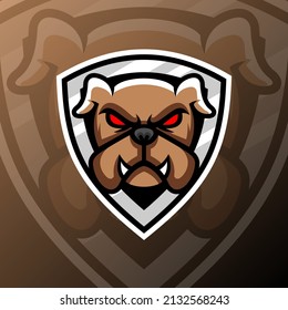 vector graphics illustration of a bulldog in esport logo style. perfect for game team or product logo
