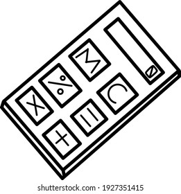 Vector graphics illustration of calculator. especially suitable for illustration books, presentations