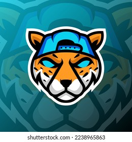 vector graphics illustration of a caped cheetah in esport logo style. perfect for game team or product logo