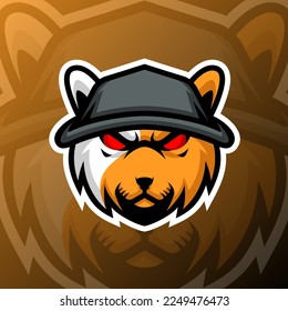 vector graphics illustration of a cat baseball in esport logo style. perfect for game team or product logo
