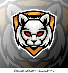 vector graphics illustration of a cat in esport style. perfect for game team logo