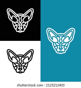 vector graphics illustration of a cat in monoline style. perfect for shop or product logo