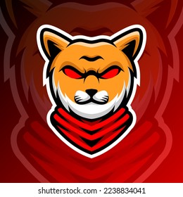 vector graphics illustration of a cat thug in esport logo style. perfect for game team or product logo