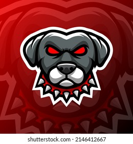 vector graphics illustration of a dog in esport logo style. perfect for game team or product logo