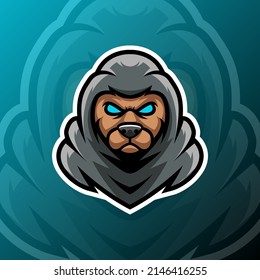ilustración gráfica vectorial de un perro en estilo de logotipo de apoyo. perfecto para el equipo de juego o el logotipo del producto