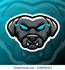 vector graphics illustration of a dog in esport logo style. perfect for game team or product logo