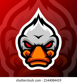 vector graphics illustration of a duck in esport style. perfect for shop or product logo