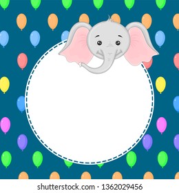 vector graphics with illustration of an elephant