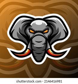 vector graphics illustration of a elephant in esport logo style. perfect for game team or product logo