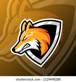 vector graphics illustration of a fox in esport logo style. perfect for game team or product logo