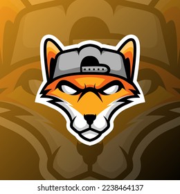 vector graphics illustration of a fox thug in esport logo style. perfect for game team or product logo