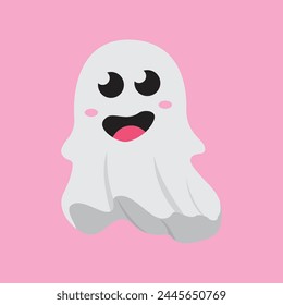 vector graphics illustration of a ghost cute in esport logo style. perfect for game team or product logo