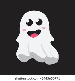 vector graphics illustration of a ghost cute in esport logo style. perfect for game team or product logo