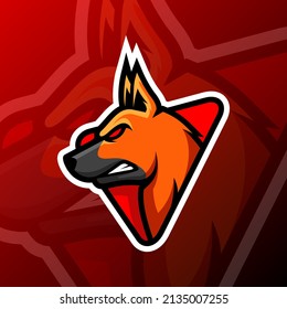 vector graphics illustration of a herding dog in esport logo style. perfect for game team or product logo