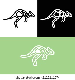 vector graphics illustration of a kangaroo in monoline style. perfect for shop or product logo