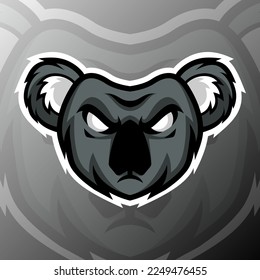 ilustración gráfica vectorial de un koala en estilo de logotipo de apoyo. perfecto para el equipo de juego o el logotipo del producto