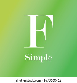 Vector graphics illustration of the letter F for the logo for your company