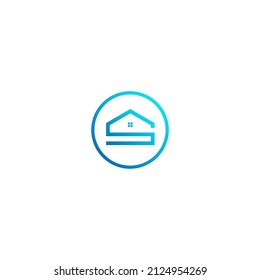 Vector graphics illustration of the letter S and house