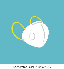 Vector graphics illustration of N95 Mask set for template design