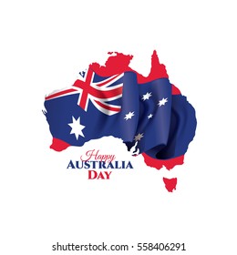vector graphics illustration. national holiday Australia Day on January 26 for the graphic design.