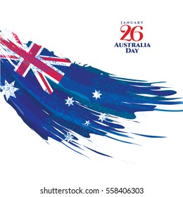 vector graphics illustration. national holiday Australia Day on January 26 for the graphic design.