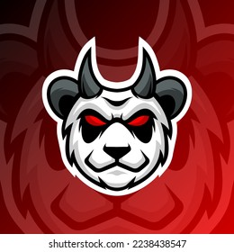 ilustración gráfica vectorial de un panda malvado en el estilo del logo de esport. perfecto para el equipo de juego o el logotipo del producto