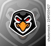 vector graphics illustration of a penguin in esport logo style. perfect for game team or product logo