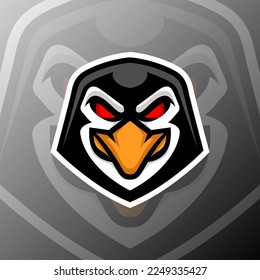 vector graphics illustration of a penguin in esport logo style. perfect for game team or product logo