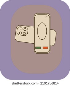 Gráficos vectoriales e ilustración, icono popular, tecnología y teléfono móvil, diseño moderno y elegante.