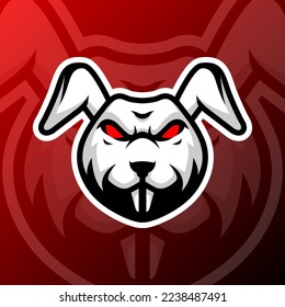 vector graphics illustration of a rabbit in esport logo style. perfect for game team or product logo
