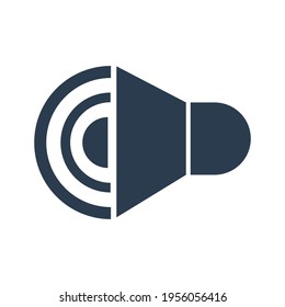 Vector graphics illustration, sound icon. both for corporate graphic assets as well as in web design, banners, and brochures. simple design.