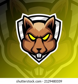 vector graphics illustration of a squirrel in esport logo style. perfect for game team or product logo