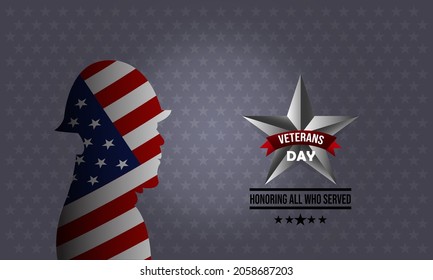 Vector Graphics Illustration Of United States Army With Big Star. Perfectly Added To Your Project For Veterans Day