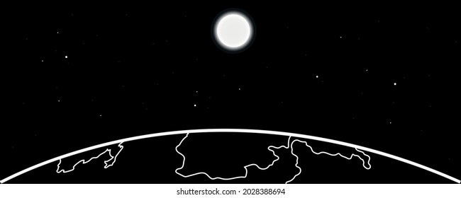 Vector graphics, images of space from the Earth's orbit