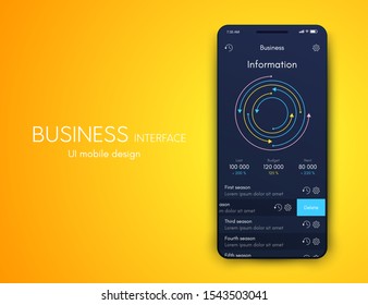 Vector graphics infographics with four options. Template for creating mobile applications, workflow layout, diagram, banner, web design, business reports with 4 steps. Stock vector