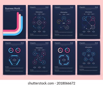 Vector graphics infographics with mobile phone. Template for creating mobile applications, workflow layout, diagram, banner, web design, business reports. Stock vector