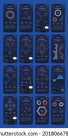 infografía de gráficos vectoriales con teléfono móvil. Plantilla para crear aplicaciones móviles, diseño de flujo de trabajo, diagrama, banner, diseño web, informes de negocios. Vector de acciones