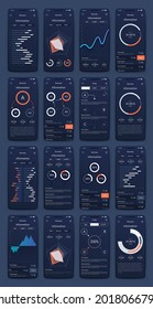 Vector graphics infographics with mobile phone. Template for creating mobile applications, workflow layout, diagram, banner, web design, business reports. Stock vector