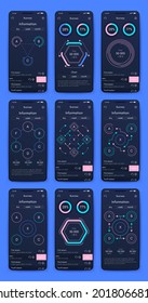 Vector graphics infographics with mobile phone. Template for creating mobile applications, workflow layout, diagram, banner, web design, business reports. Stock vector