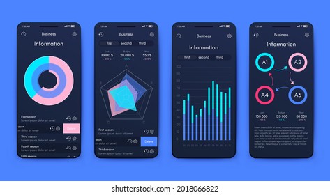 Vector graphics infographics with mobile phone. Template for creating mobile applications, workflow layout, diagram, banner, web design, business reports. Stock vector