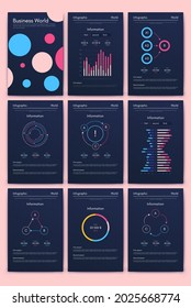 Vector graphics infographics with mobile phone. Template for creating mobile applications, workflow layout, diagram, banner, web design, business reports. Stock vector