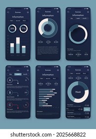 Vector graphics infographics with mobile phone. Template for creating mobile applications, workflow layout, diagram, banner, web design, business reports. Stock vector