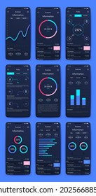 Vector graphics infographics with mobile phone. Template for creating mobile applications, workflow layout, diagram, banner, web design, business reports. Stock vector