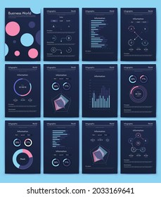 Vector graphics infographics with mobile phone. Template for creating mobile applications, workflow layout, diagram, banner, web design, business reports. Stock vector
