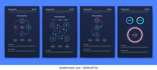 infografía de gráficos vectoriales con teléfono móvil. Plantilla para crear aplicaciones móviles, diseño de flujo de trabajo, diagrama, banner, diseño web, informes de negocios. Vector de acciones