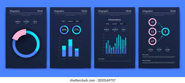 Vector graphics infographics with mobile phone. Template for creating mobile applications, workflow layout, diagram, banner, web design, business reports. Stock vector